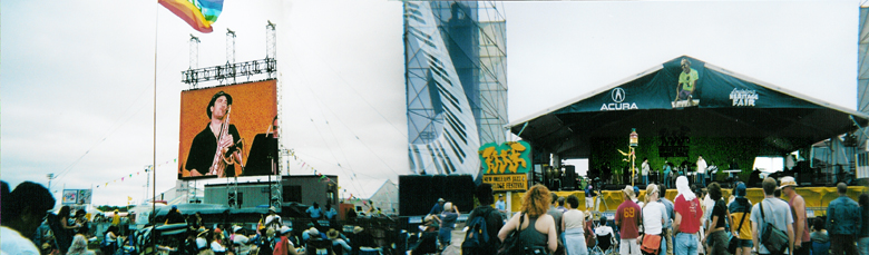 Ted plays with Los Babies at New Orleans Jazzfest 2004