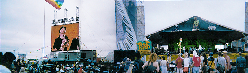 Ted plays with Los Babies at New Orleans Jazzfest 2004